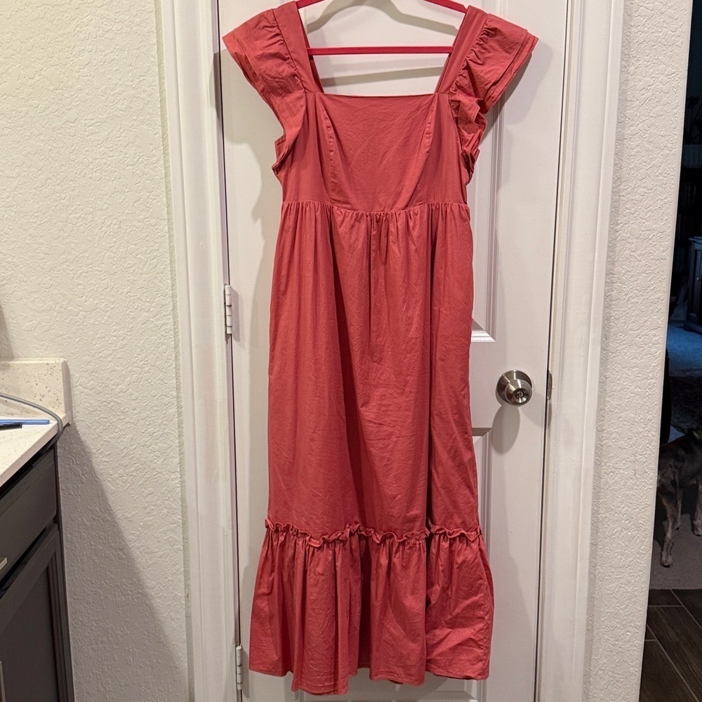 Donna Morgan Midi Ruffle Tiered Dress - Picture 5 of 13